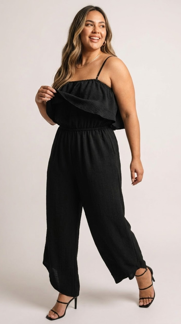 Crêpe Wide Leg Jumpsuit