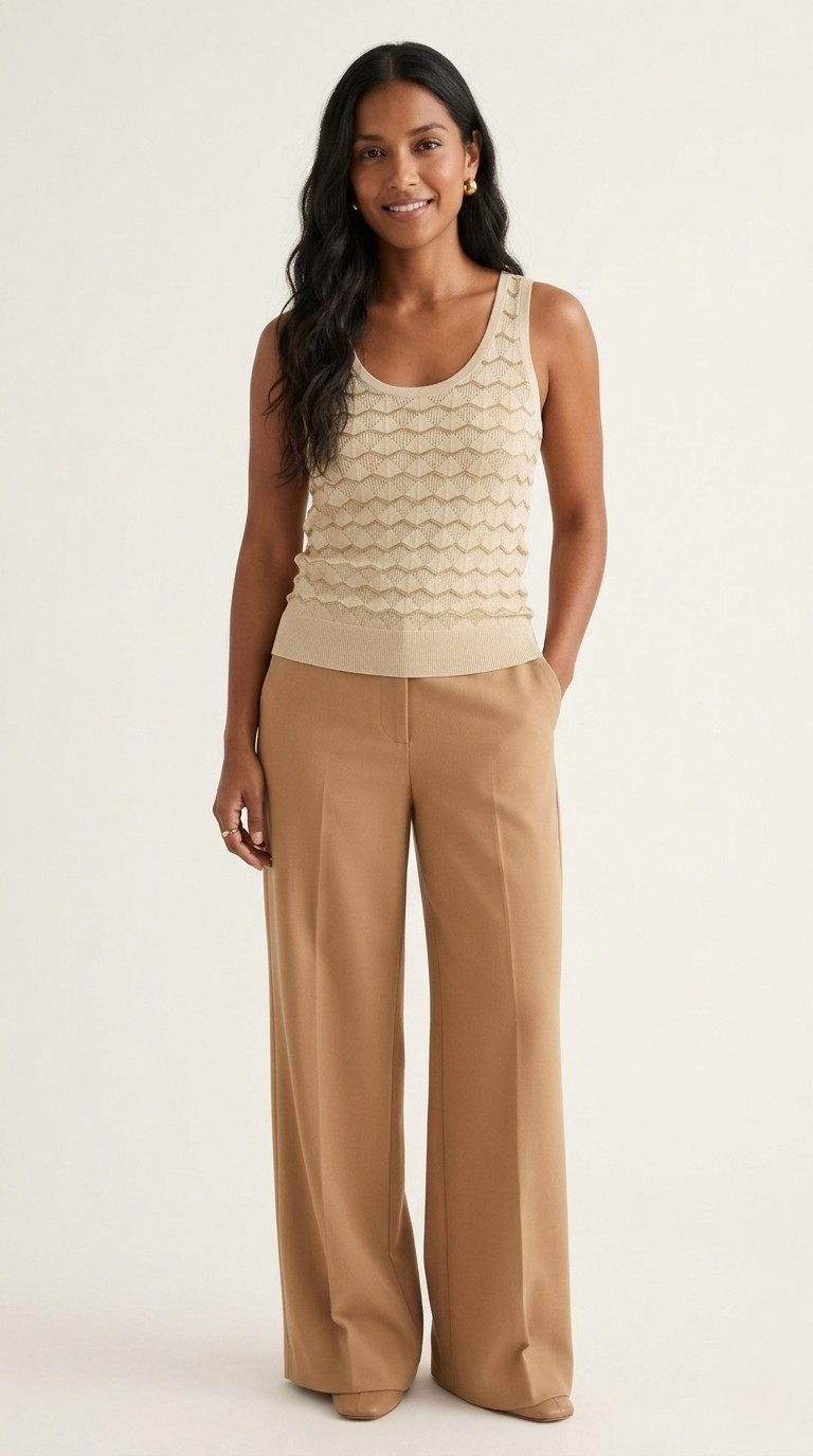 Lucent Metallic Knit Tank