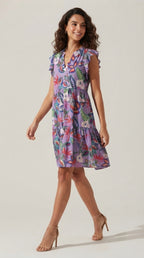 Volière Flutter Sleeve Dress