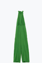 Croisé Halter Wide Leg Jumpsuit