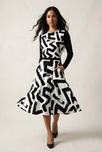 Éclat Zigzag Midi Dress