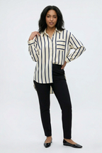 Liseré Satin Stripe Button Shirt