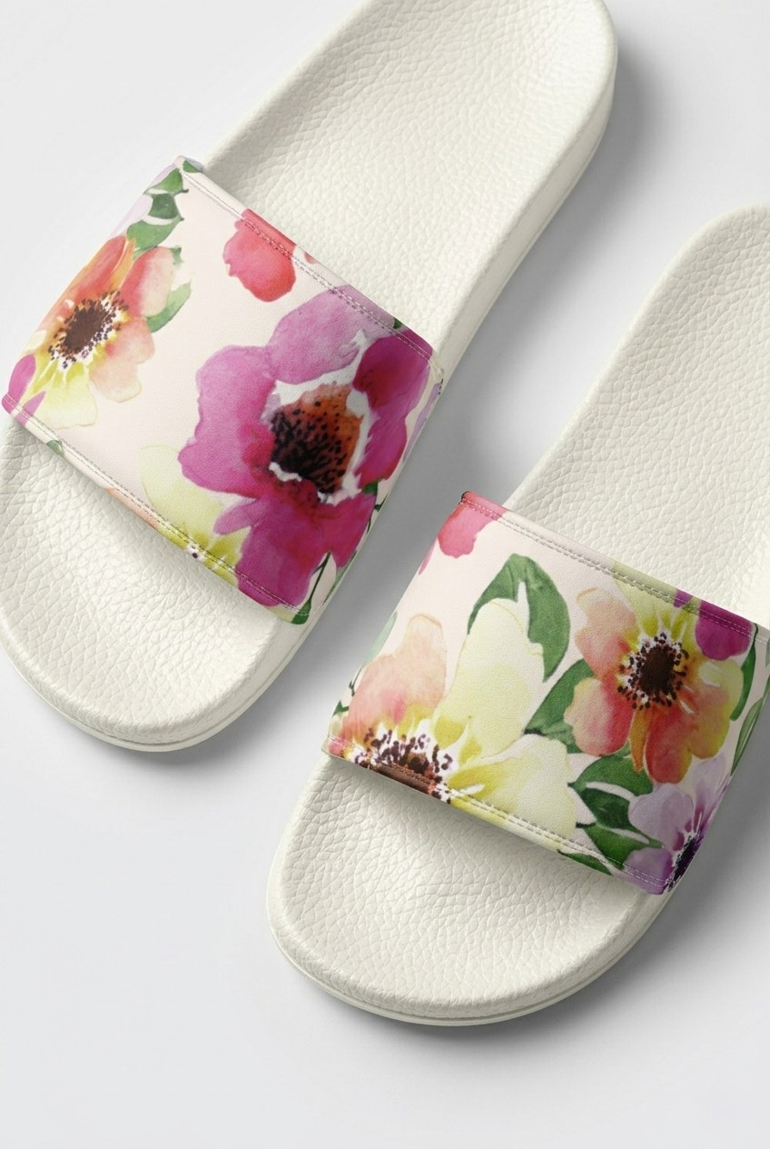 Jardin Floral Slide Sandals