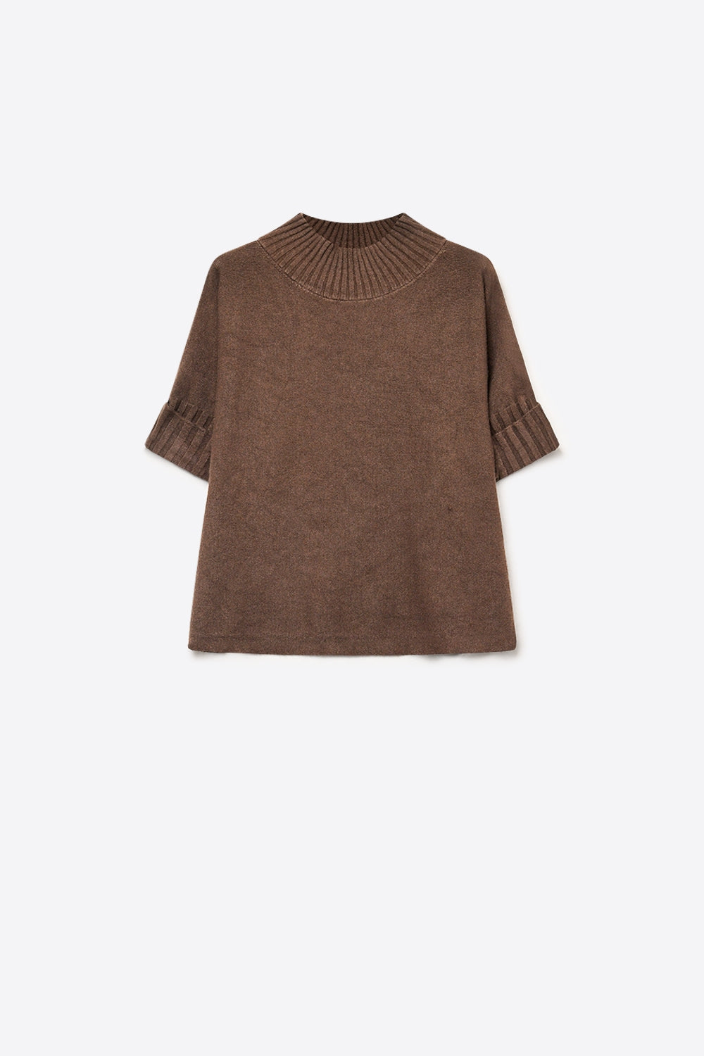 Hausse Chunky Ribbed High Collar Sweater