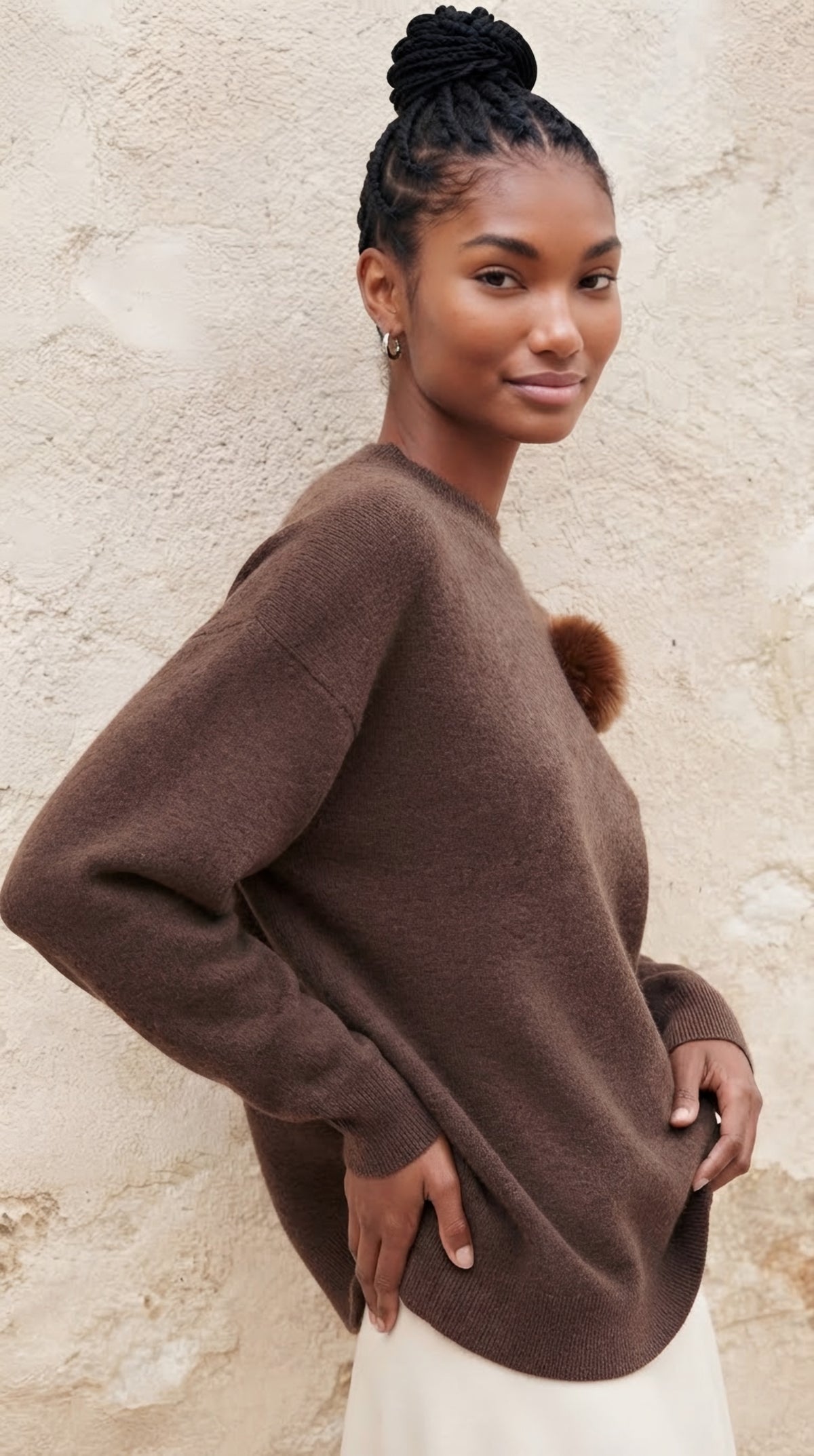 Flocon Pom-Pom Knit Sweater