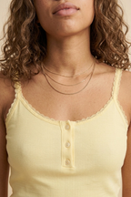 Liseret Ribbed Lace Trim Tank