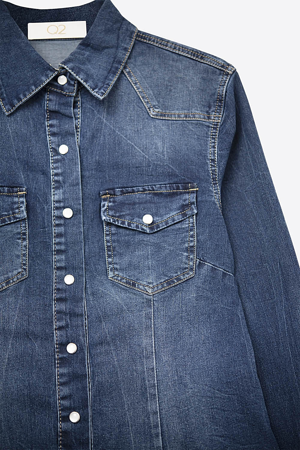Indigo Denim Button-Up Shirt