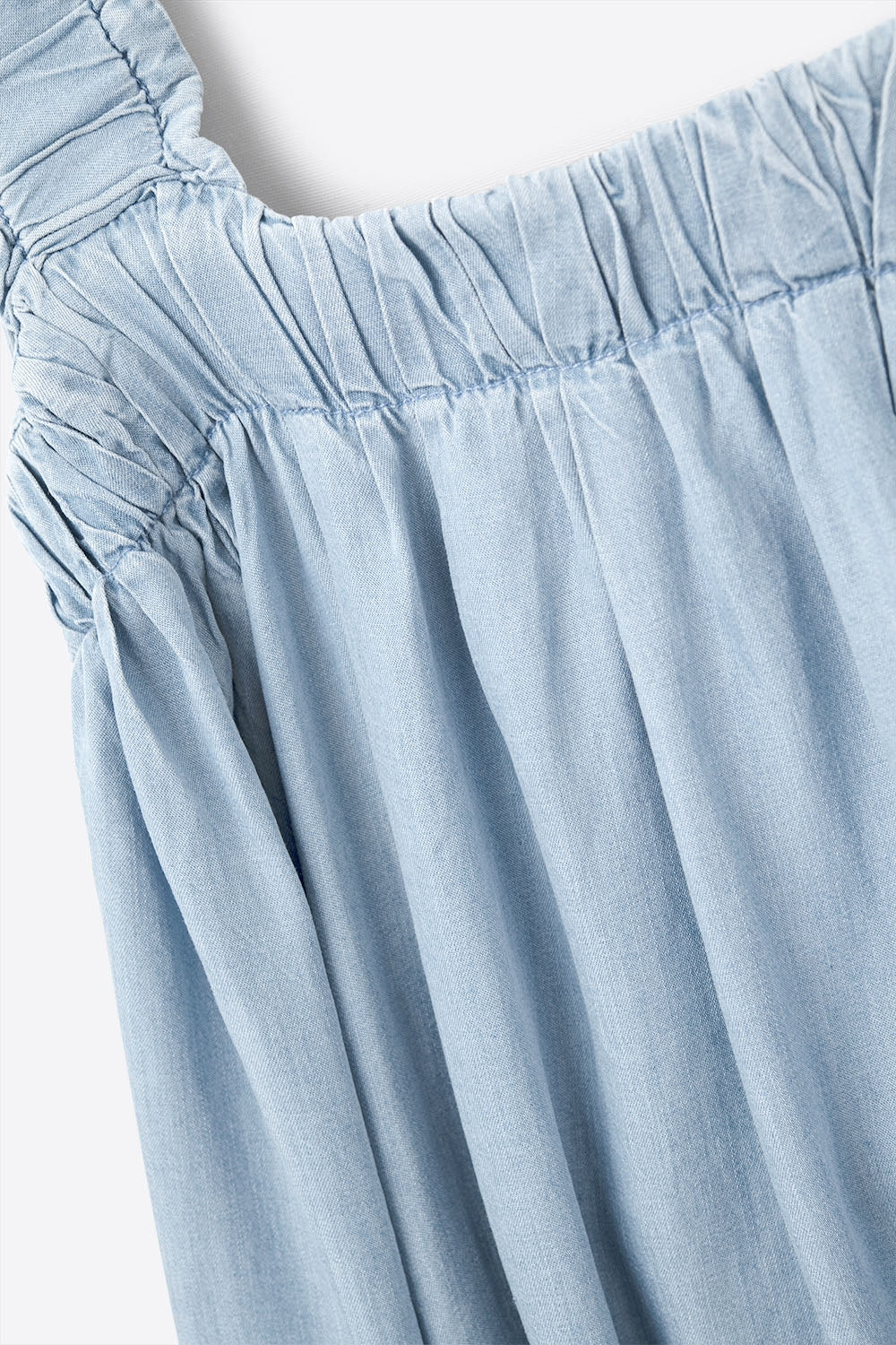 Azur Ruffled Strap Tencel Maxi Dress