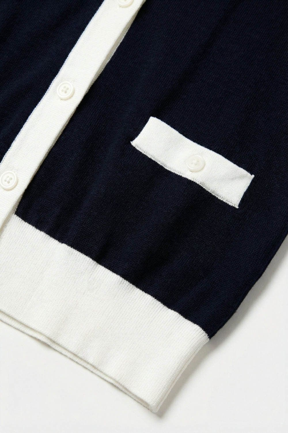 Galon Contrast Trim Cardigan