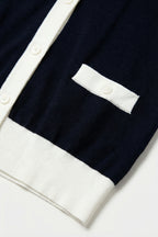 Galon Contrast Trim Cardigan