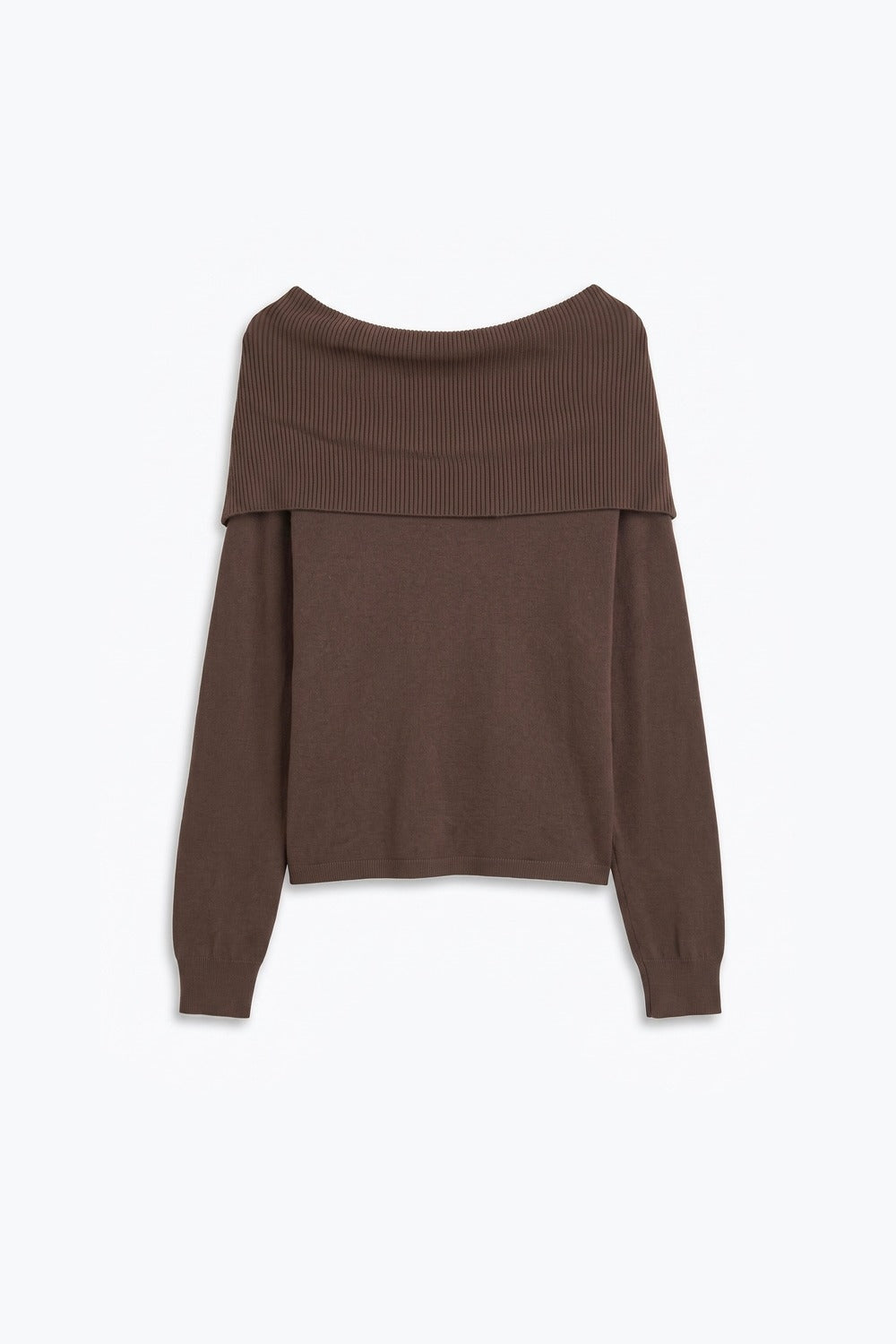 Bardot Ribbed Off Shoulder Sweater