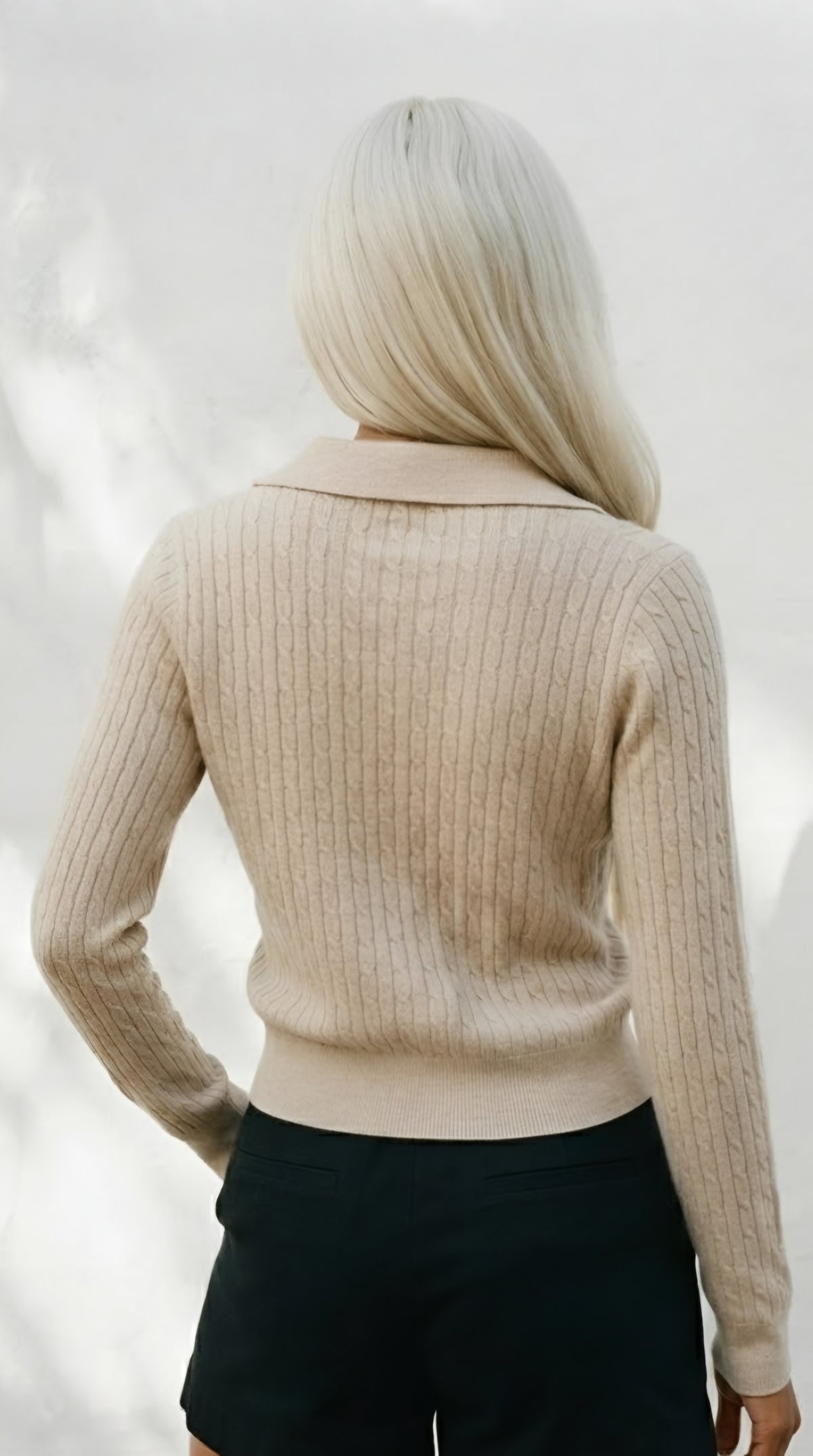Câble Polo Knit Sweater