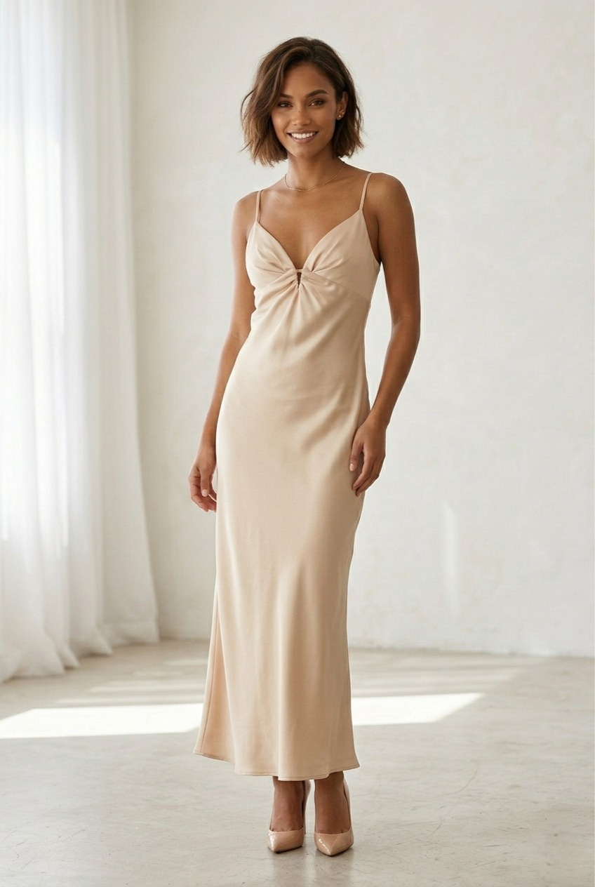 Sérénade Satin Slip Maxi Dress