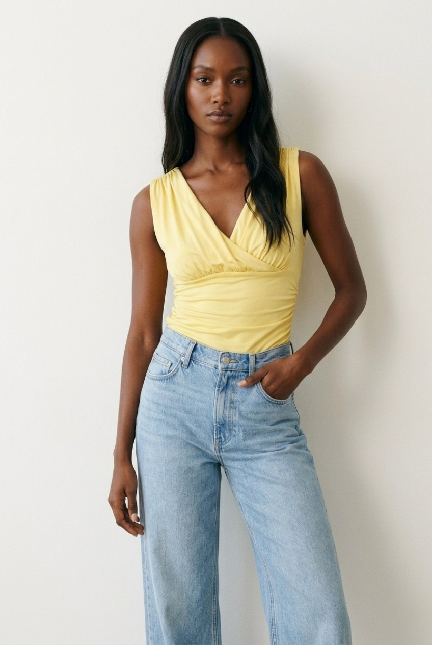 Froncé Ruched Wrap Top