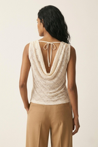 Voile Lace Cowl Tank