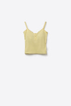 Liseret Ribbed Lace Trim Tank