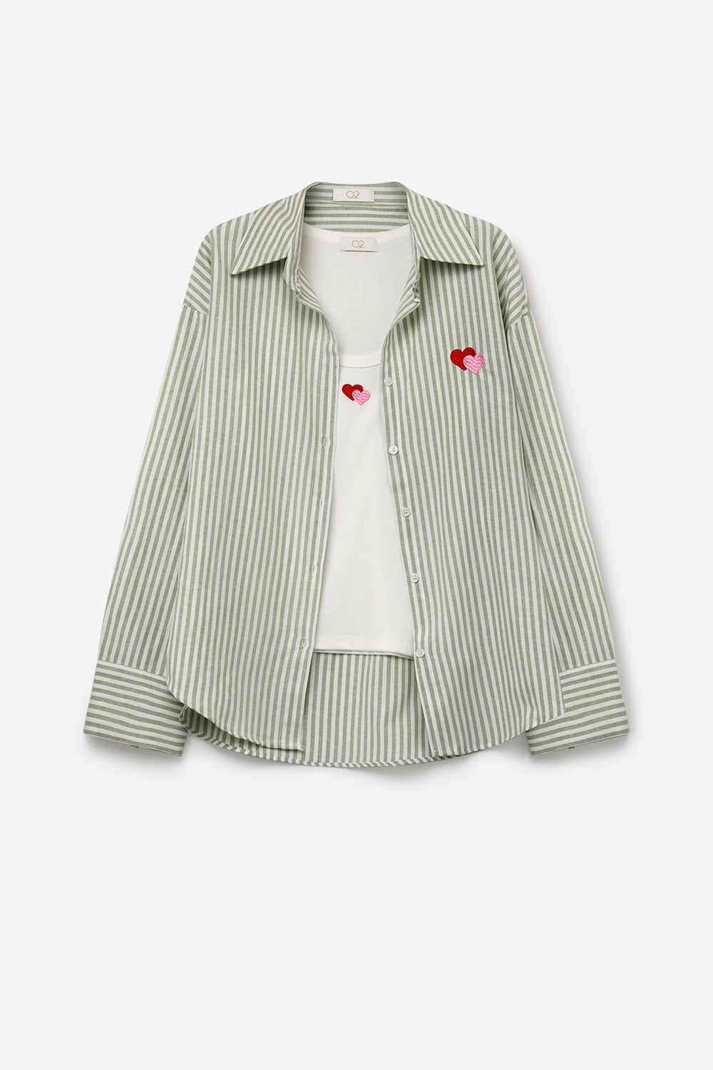 Amour Stripe Shirt & Tank Set