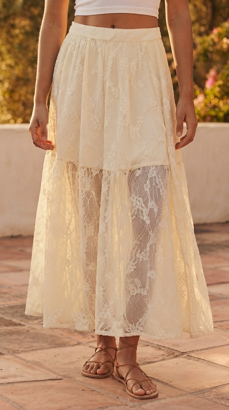 Ivresse Lace Maxi Skirt