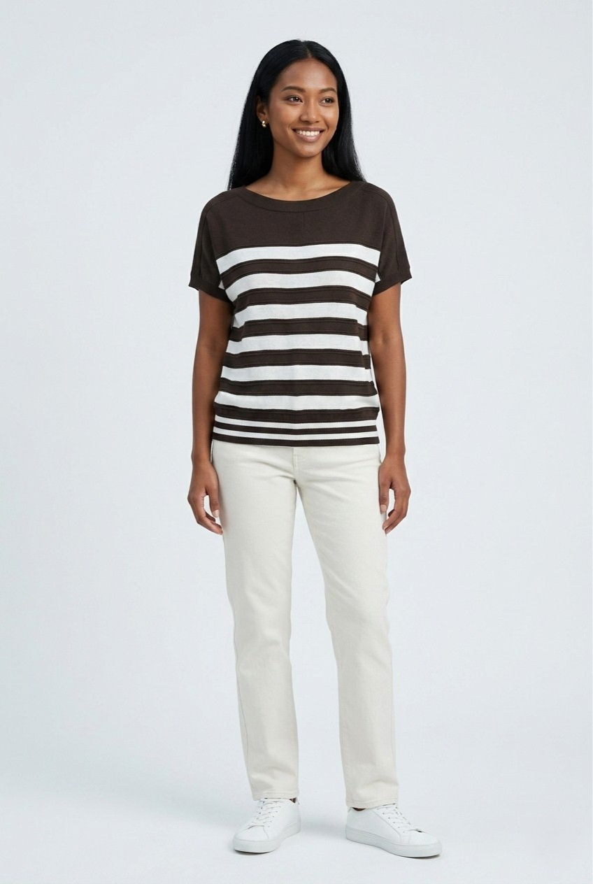 Marinière Stripe Knit Sweater Top