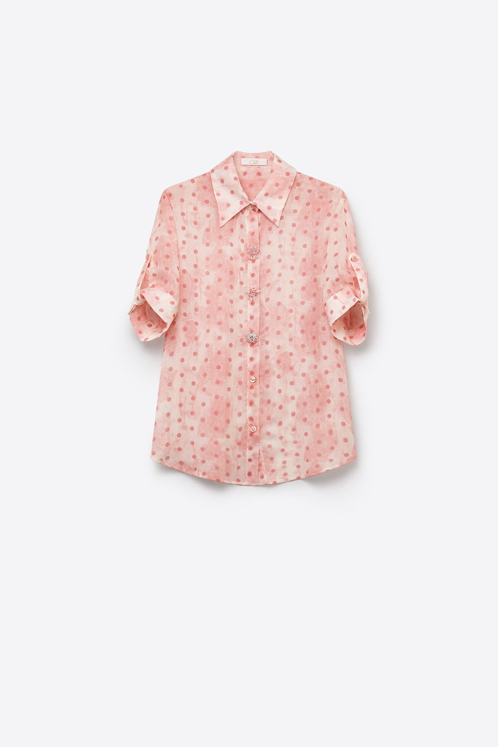 Cristal Polka-Dot Chiffon Shirt
