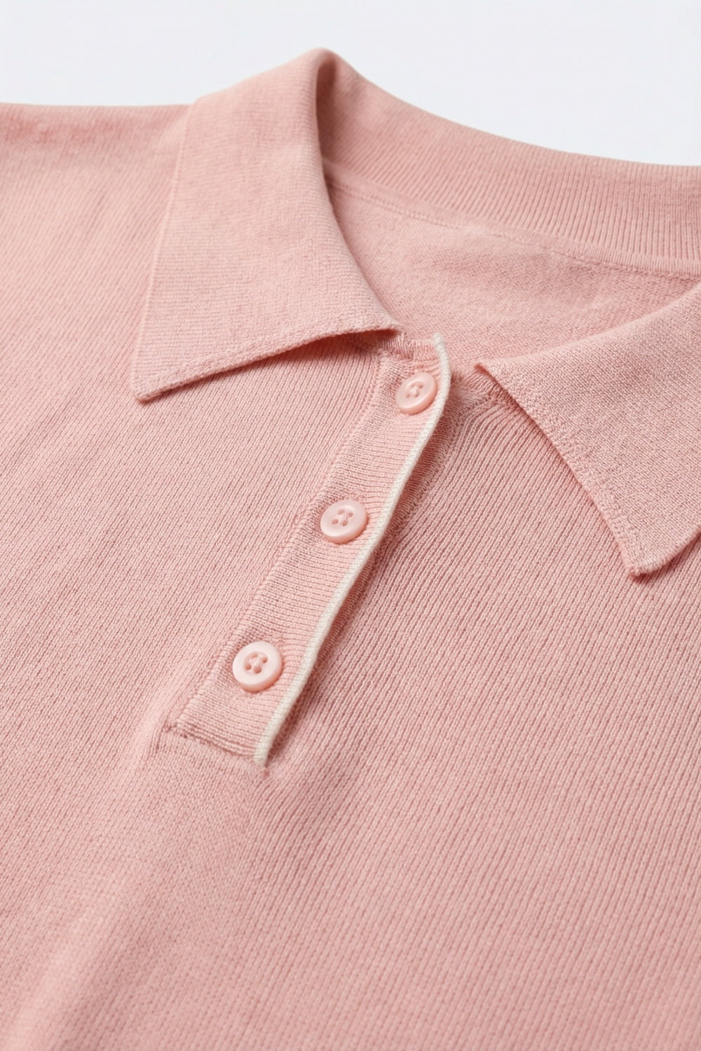 Passepoil Polo Knit Top