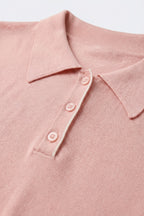 Passepoil Polo Knit Top
