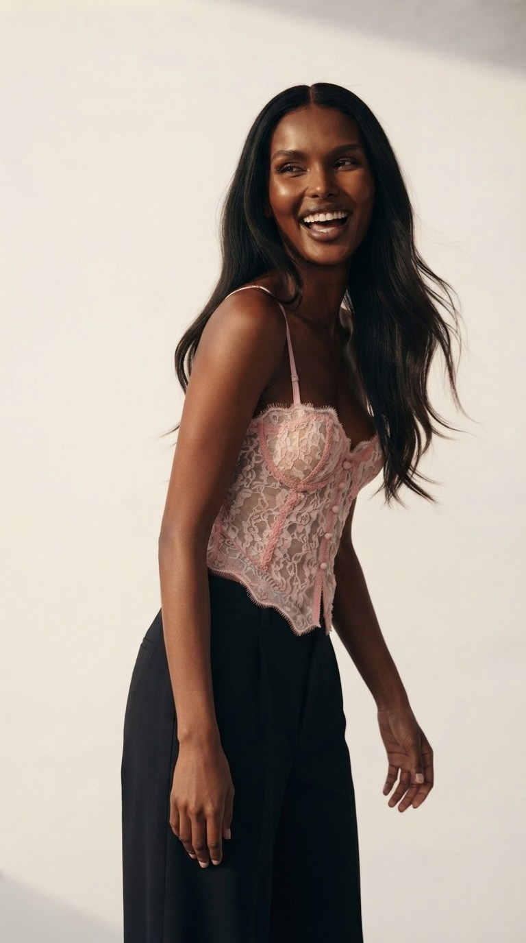 Florette Lace Bustier Top