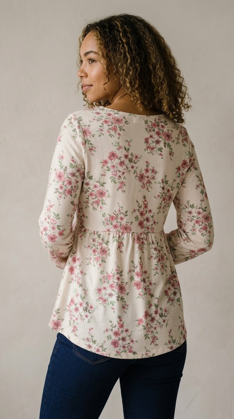 Cerisier Peplum Floral Blouse