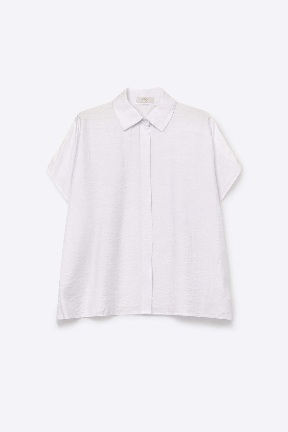 Crêpe Textured Collared Shirt