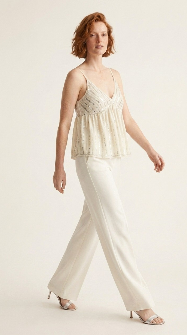 Scintilla Sequin Party Top