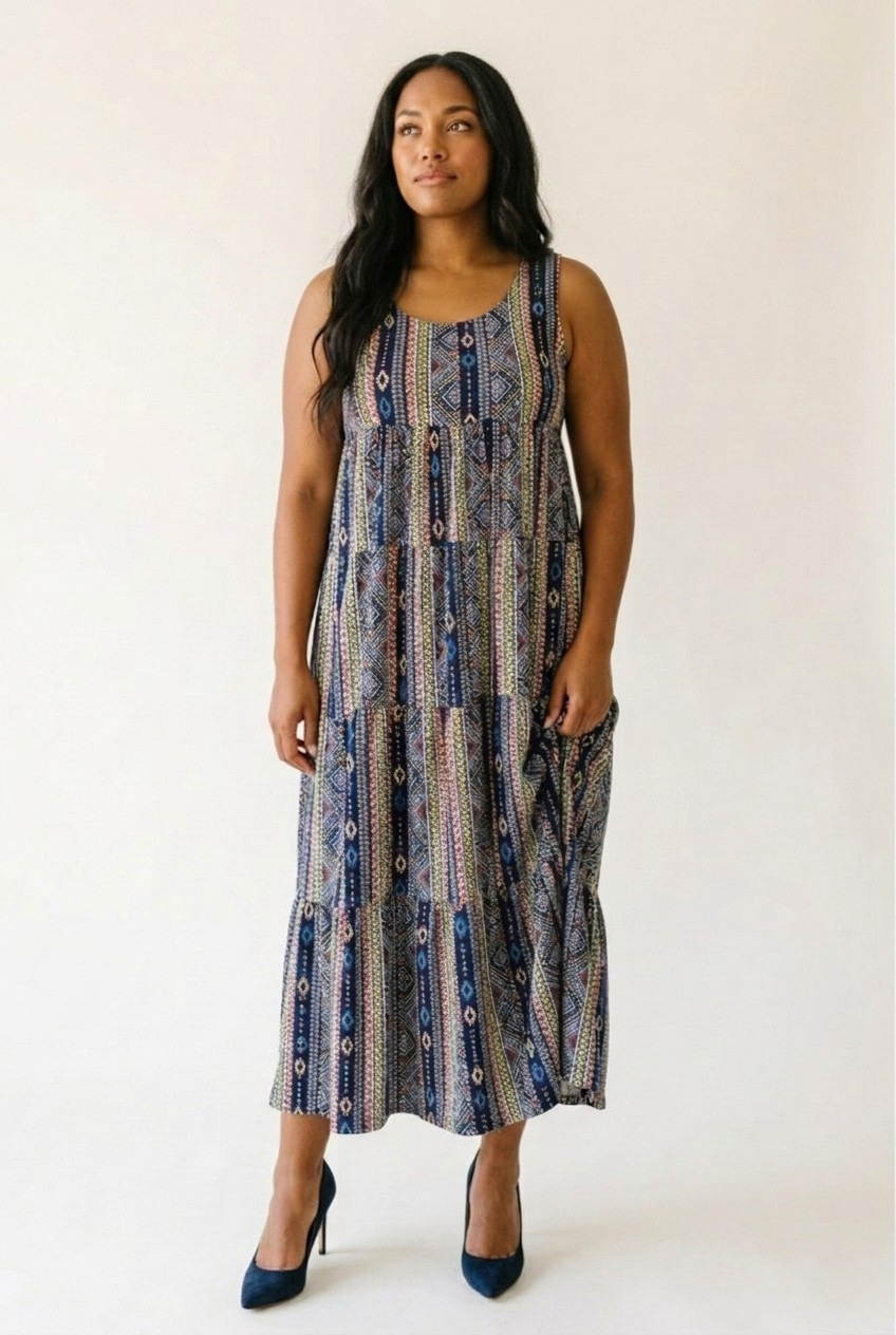 Sérénité Tiered Knit Maxi Dress