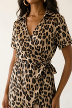 Guépard Satin Wrap Romper