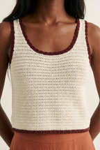 Grenat Crochet Trim Tank