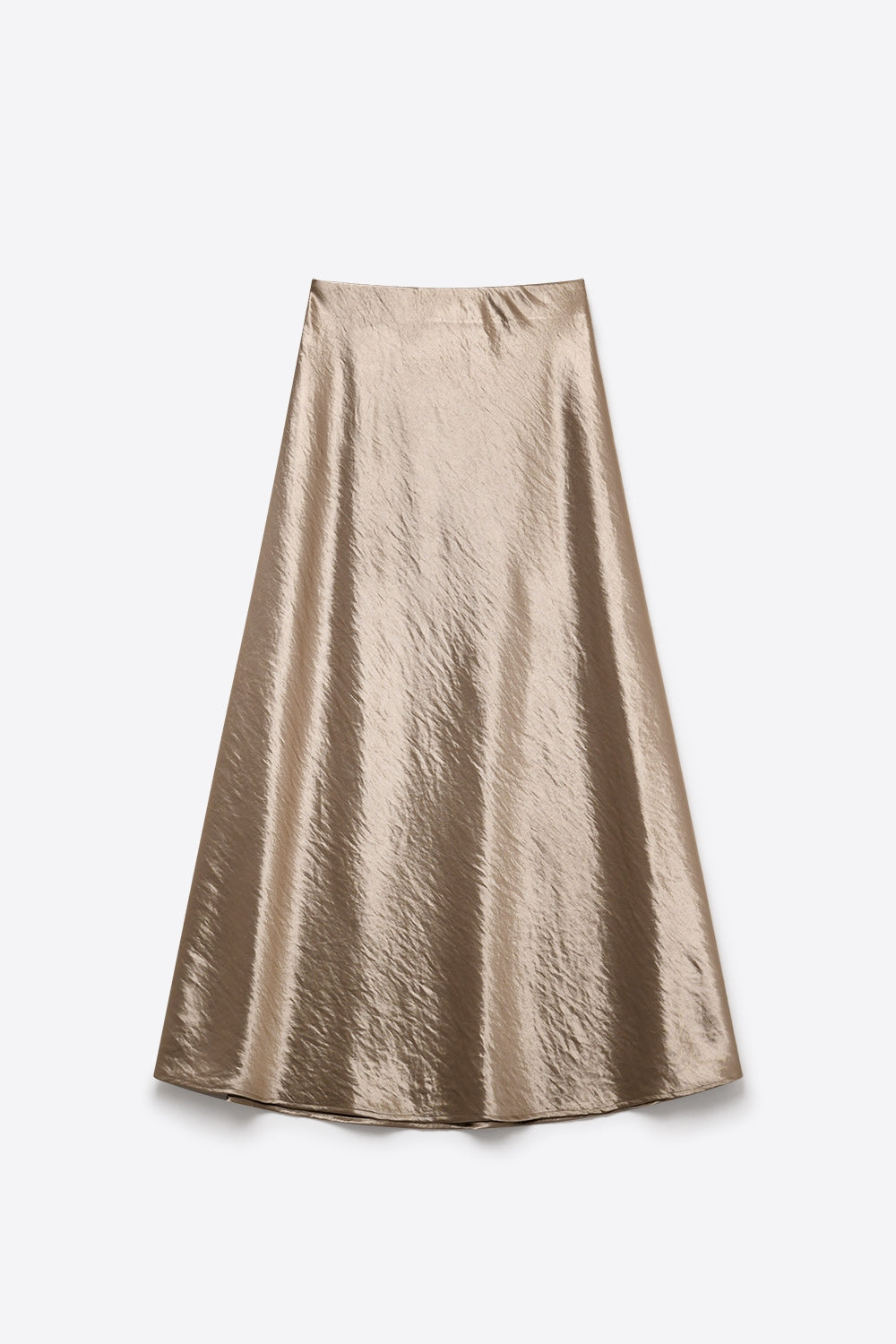 Luisant Satin Midi Skirt