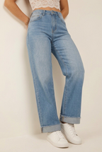 Solera Wide Leg Cuffed Jeans