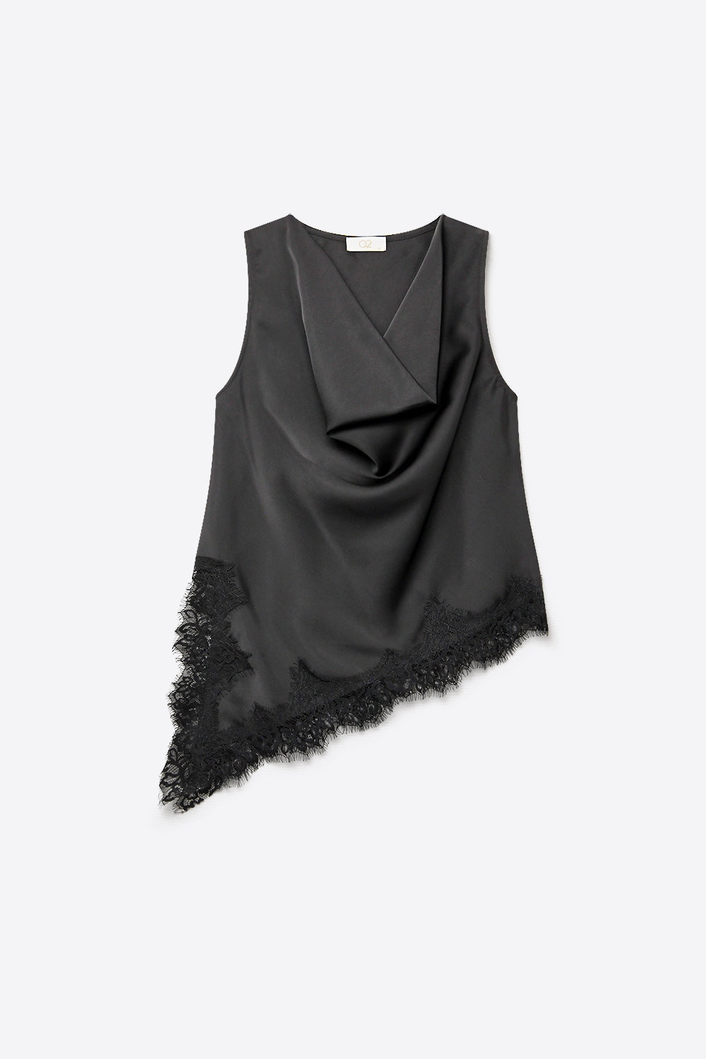 Asymétrie Satin Lace Top