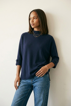 Nacelle Button Sleeve Knit Sweater