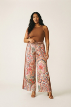 Paisley Wide Leg Drawstring Pants
