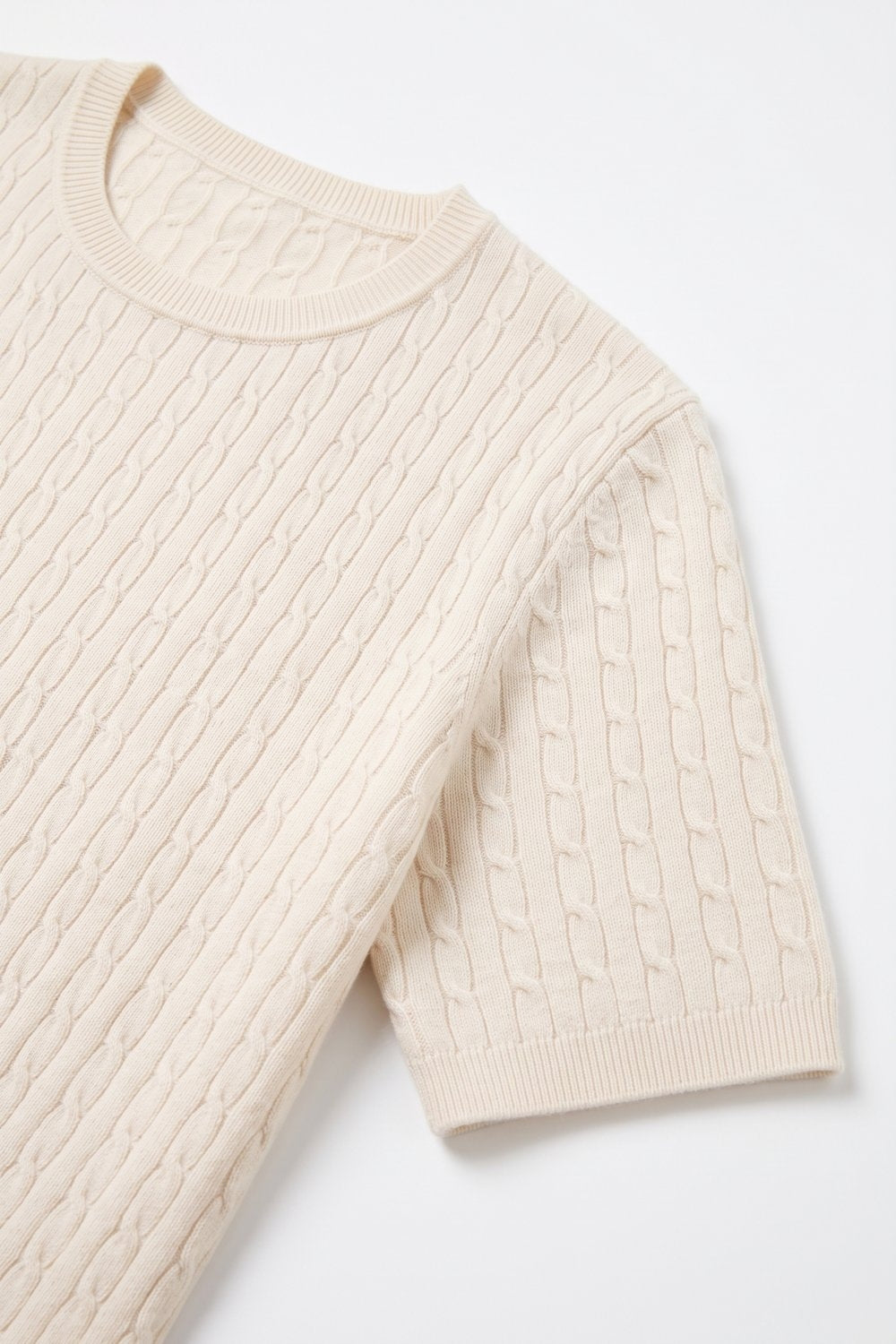 Câble Fine Knit Crew Neck