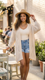 Lianne Crochet Argyle Cardigan