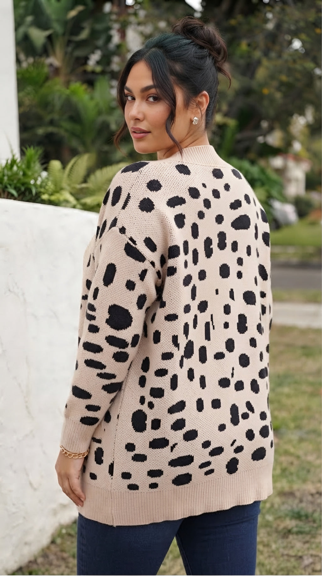 Tacheté Open Front Cardigan