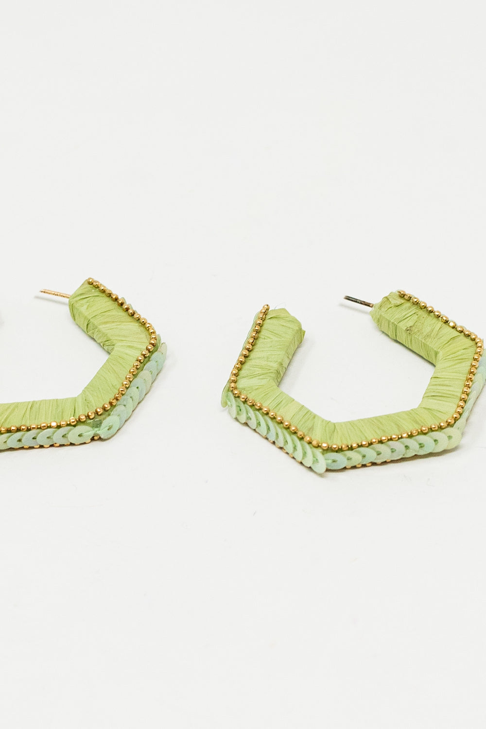 Hexagone Beaded Statement Earrings