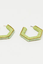 Hexagone Beaded Statement Earrings