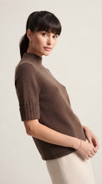 Hausse Chunky Ribbed High Collar Sweater