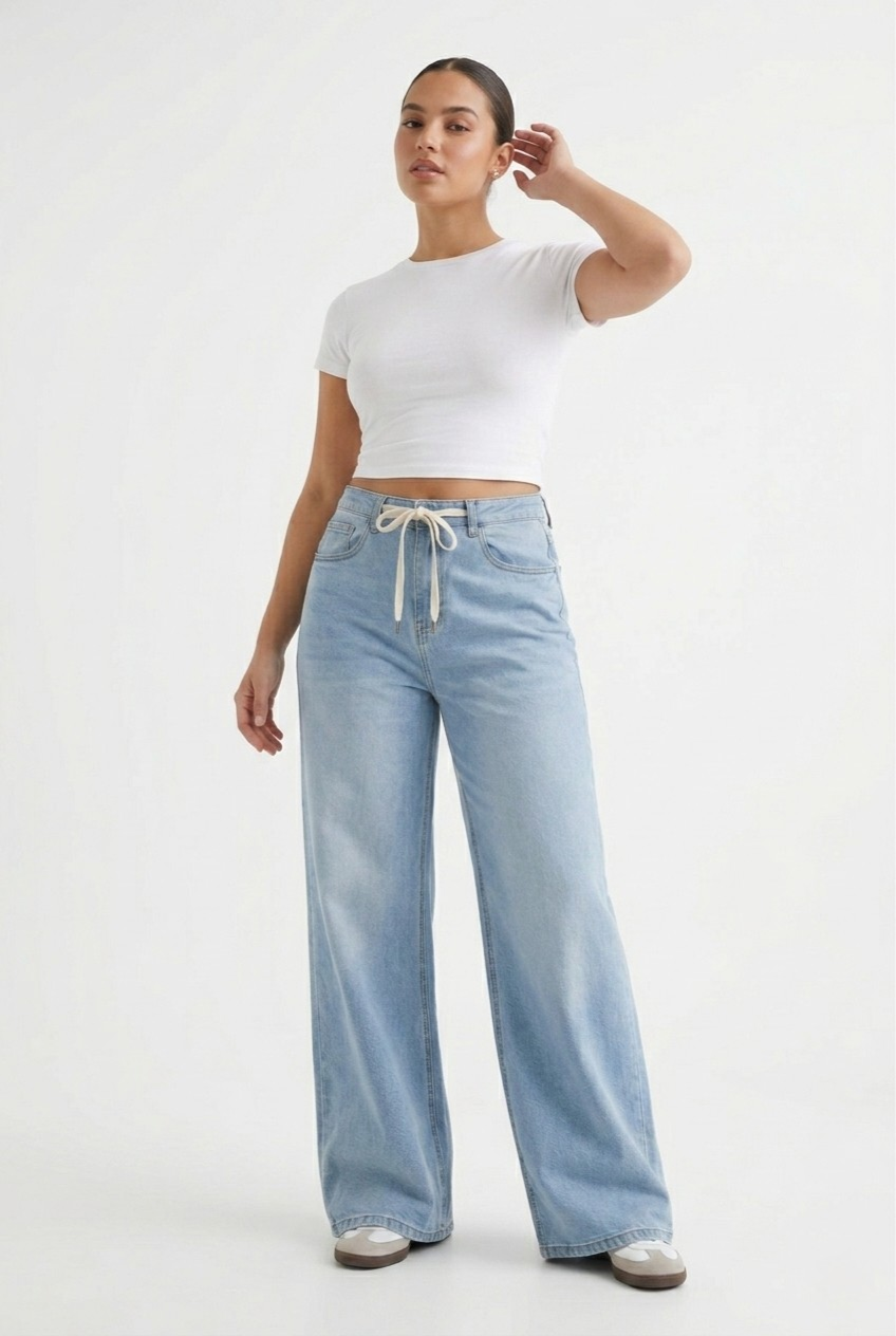 Délavé Wide Leg Jeans