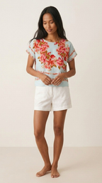 Pivoine Floral Boxy Crop Top