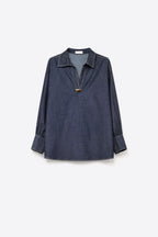 Dorée Denim Gold Trim Shirt