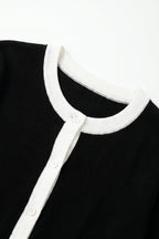 Galon Contrast Trim Cardigan