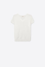 Bouton V-Neck Knit Sweater