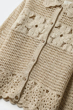 Festonné Crochet Cardigan